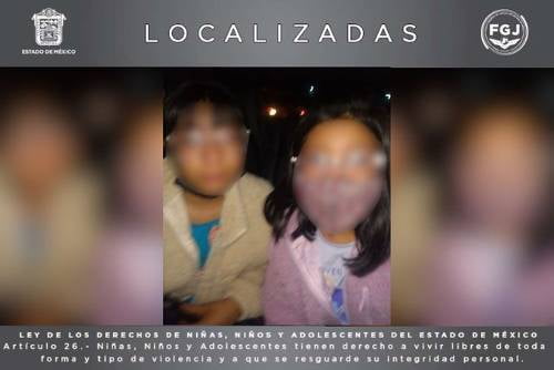 Localizan a dos niñas reportadas como desaparecidas en Cuautitlán Izcalli